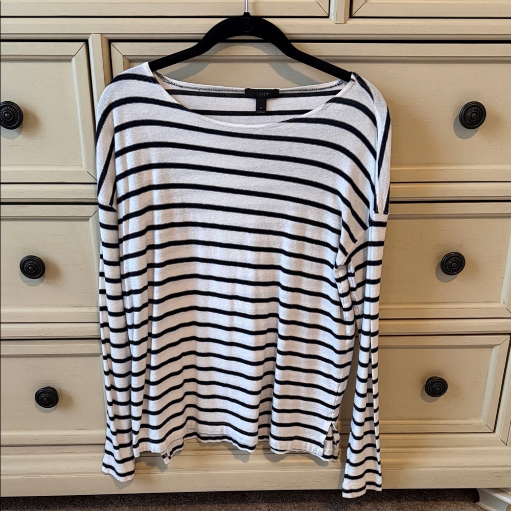 J. Crew Navy & White Striped Top